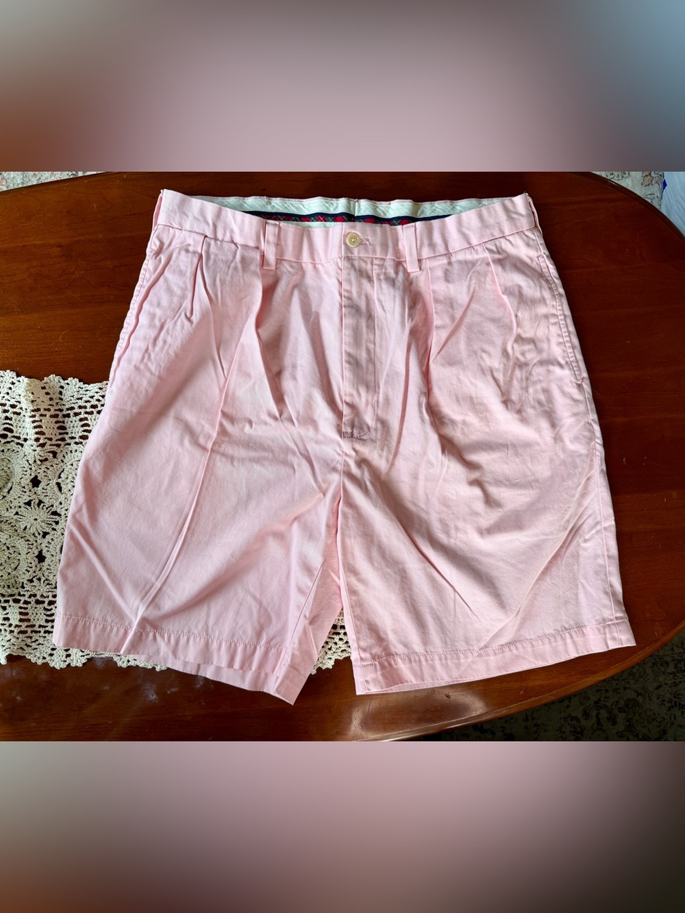 Ralph Lauren Polo Golf Pink Pleated Cotton Men’s Shorts size 36